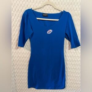 CPI Miller Light Body Con Dress, Royal Blue, Size L, EUC, Promoting / Halloween
